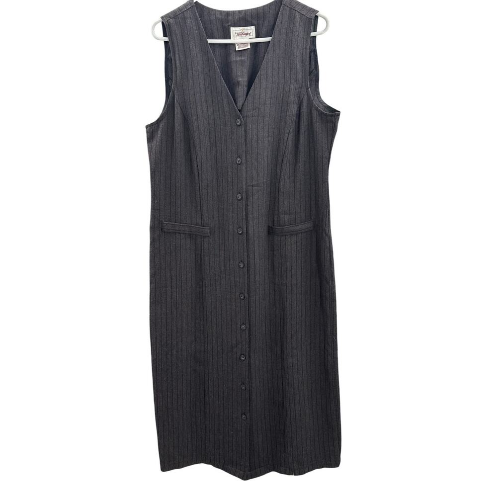 Worthington button up sleeveless midi  Jacket Dress  Size 14